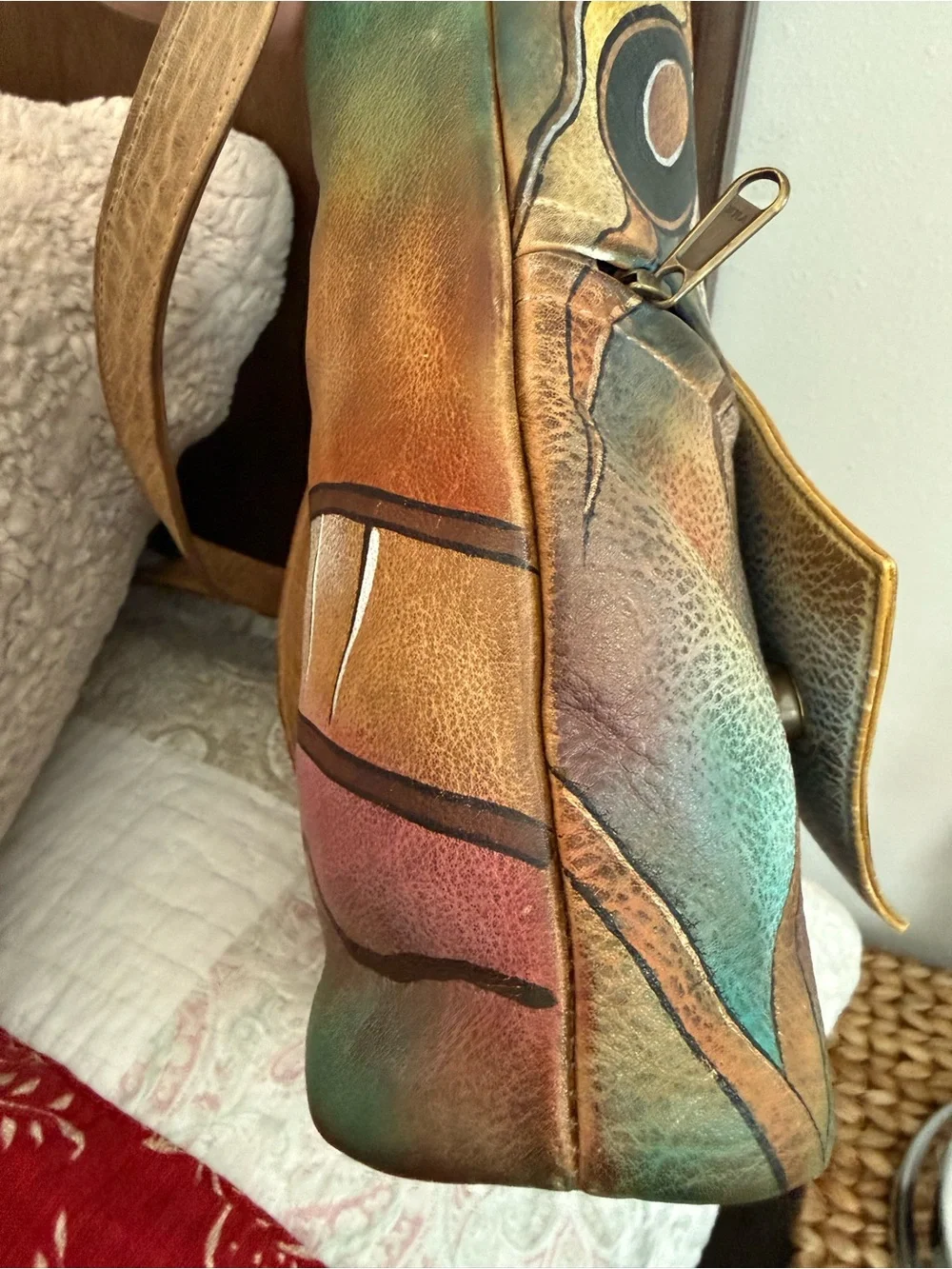Anuschka Hand Painted Leather Purse